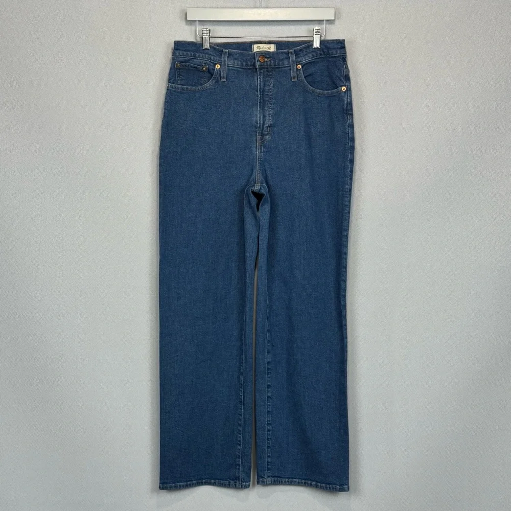 Madewell Jeans Women 31 Blue Perfect Vintage Wide Leg High Waist Stretch Denim - Picture 1 of 11
